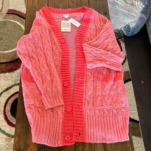 LulaRoe Medium Lucille Sweater - Pink